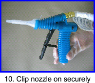 Clip nozzle on securely
